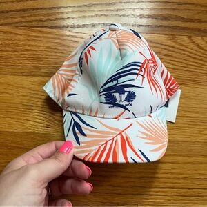 Janie and Jack flamingo and palm branches hat size 6-12 months